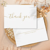 Eenvoudig Modern Elegant Chic Gouden Schrift Bedankkaart
