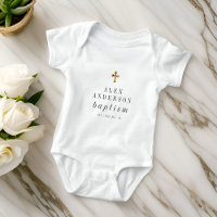 Eenvoudig modern Elegant Cross Baby Baptisme