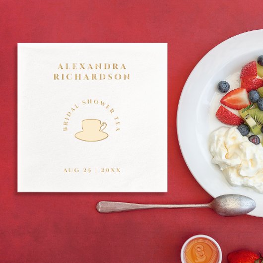 Eenvoudig Modern Elegant Gold Vrijgezellenfeest Te Folie Servetten