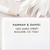 Eenvoudig modern Elegant Return-adres Etiket (Insitu)