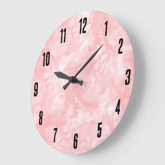 Eenvoudig modern elegant roze grote klok (Hoek)