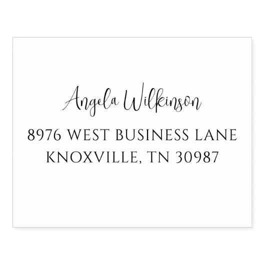 Eenvoudig modern elegant zakelijk retouradres rubberstempel (Afrduk)