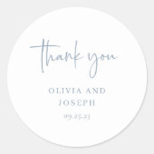 Eenvoudig modern en minimalistisch | Dusty Blue We Ronde Sticker (Voorkant)