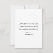Eenvoudig modern en minimalistisch | Fotobruiloft Bedankkaart (Achterkant)