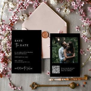 Eenvoudig modern en minimalistisch Fotobruiloft Save The Date