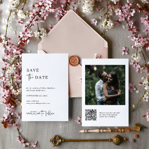 Eenvoudig modern en minimalistisch   Fotobruiloft Save The Date