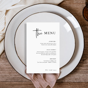 Eenvoudig modern en minimalistisch Menu Weddensc