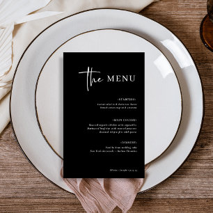 Eenvoudig modern en minimalistisch Menu Zwart hu