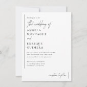 Eenvoudig modern en minimalistisch Romantisch foto Kaart (Achterkant)