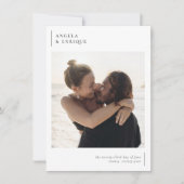 Eenvoudig modern en minimalistisch Romantisch foto Kaart (Voorkant)