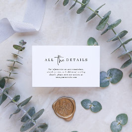 Eenvoudig modern en minimalistisch | Weddengegeven Informatiekaartje