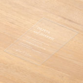 Eenvoudig modern en minimalistisch | Weddenschap Acryl Uitnodigingen (Laagn)