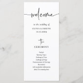 Eenvoudig modern en minimalistisch | Weddenschap Programma (Voorkant)
