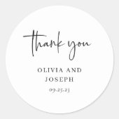 Eenvoudig modern en minimalistisch | Weddenschap Ronde Sticker (Voorkant)