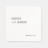 Eenvoudig modern en minimalistisch | Weddenschap Servet (Voorkant)