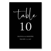 Eenvoudig Modern en Minimalistisch Zwart | Bruilof Kaart (Achterkant)