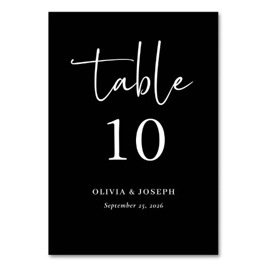 Eenvoudig Modern en Minimalistisch Zwart | Bruilof Kaart (Achterkant)