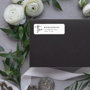 Eenvoudig modern en minimalistisch Zwart-wit Etiket