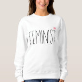 Eenvoudig modern feministisch script met minimale  trui (Voorkant)