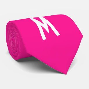 Eenvoudig, modern, fluorescerend roze stropdas