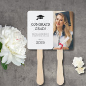 Eenvoudig Modern Foto Afstudeerder Pet Afstuderen Handwaaier