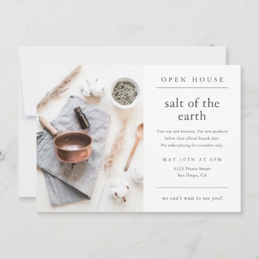 Eenvoudig modern Foto Business Open House (Voorkant)