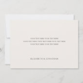 Eenvoudig modern Foto Gold Love and Bedankt Weddin (Achterkant)