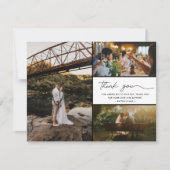 Eenvoudig modern fotohuwelijk bedankt (Voorkant)