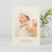 eenvoudig modern frame 5 collage foto script baby aankondiging (Staand voorkant)