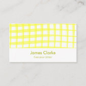 Eenvoudig modern geel Visitekaartje voor het ontwe (Voorkant)