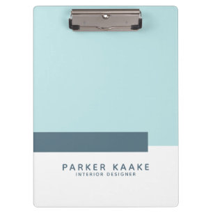 Eenvoudig modern geometrisch pastelblauw klembord