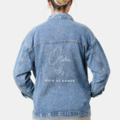 Eenvoudig modern gepersonaliseerd bruidsmeisje voo denim jacket