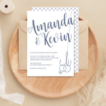 Eenvoudig Modern Gevist Haak Trouwringen Blauw Gri