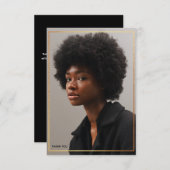 Eenvoudig, modern Gold Border Afstuderen Hartelijk Kaart (Voorkant / Achterkant)