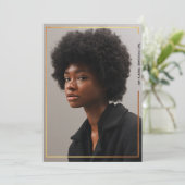 Eenvoudig, modern Gold Border Afstuderen Kaart (Staand voorkant)