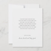 Eenvoudig Modern Gold Script Foto Baby Gift Bedankkaart (Achterkant)