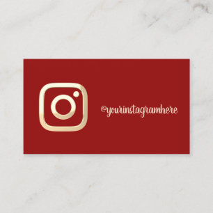 Eenvoudig Modern, Goud Instagram Sociale Media Roo Visitekaartje