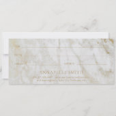 Eenvoudig Modern Goud Marmer Elegant Cadeaubon (Achterkant)