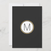 Eenvoudig, modern, gouden witte bruiloft kaart (Achterkant)