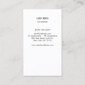 Eenvoudig Modern Haarstylist Schaar Wit Visitekaartje (Achterkant)