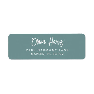 Eenvoudig Modern Hand Sketting het Adres van de Te Etiket