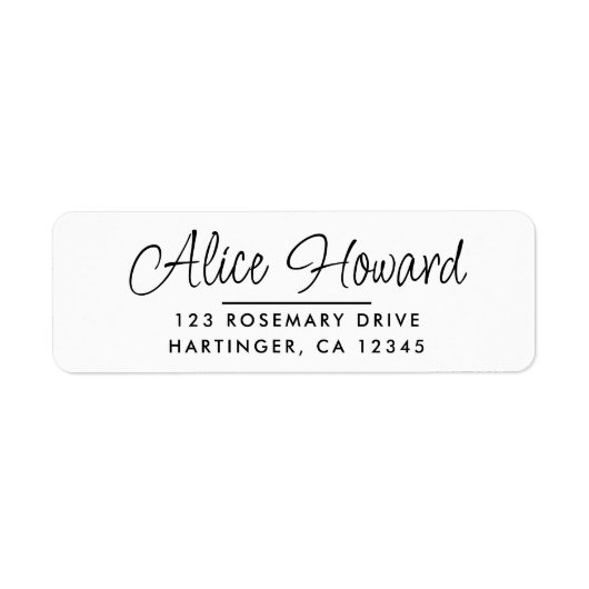 Eenvoudig Modern Hand Sketting het Adres van de Te Etiket (Voorkant)