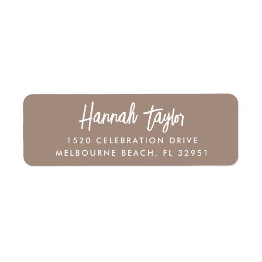 Eenvoudig Modern Hand Sketting het Adres van de Te Etiket (Voorkant)