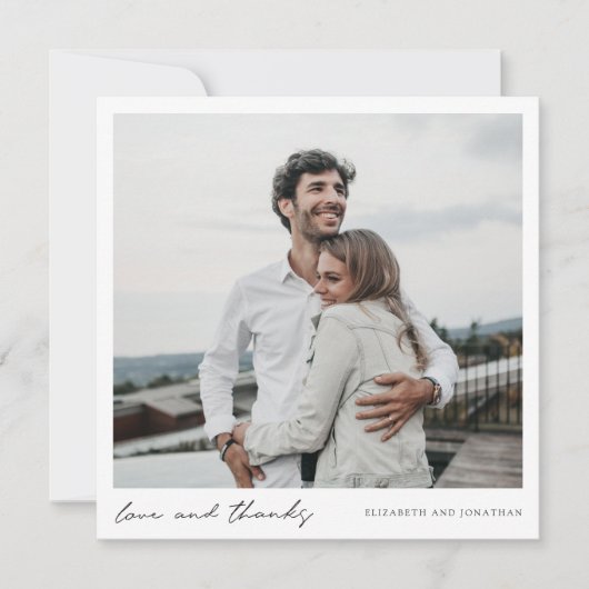 Eenvoudig modern handschrift met handschrift bedankkaart (Voorkant)