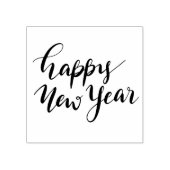 Eenvoudig modern | Happy New Year Casual script Rubberstempel (Afrduk)
