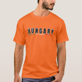 Eenvoudig Modern Hongaars Vlag Souvenir T-shirt (Voorkant)