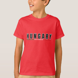 Eenvoudig Modern Hongaars Vlag Souvenir T-shirt