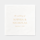 Eenvoudig modern huwelijk folie servetten (Voorkant)