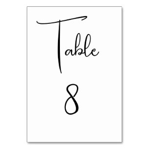 Eenvoudig Modern Huwelijksfeest Script Tafelnummer