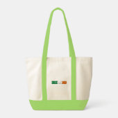 Eenvoudig Modern Ierland Nationale Vlag Kleding Tote Bag (Achterkant)